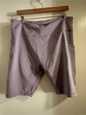 TomboyX Lavender Athletic Bike Shorts with Side Pocket